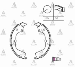 FREN BALATA HİLUX 99= LN-145  HIACE 01= PABUÇ ARKA resmi
