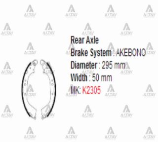 FREN BALATA HİLUX V 88-97  HİLUX VI 98-02  HIACE IV 84-95  LAND CRUISER 84-02 4X4 PABUÇ ARKA resmi