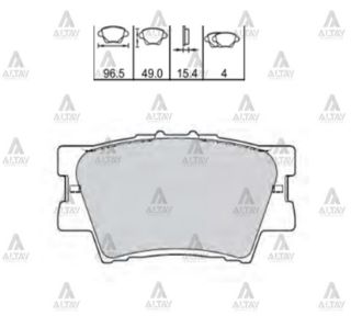 FREN BALATA RAV-4 06-15  CAMRY 06-11  YARİS 06= DİSK ARKA resmi