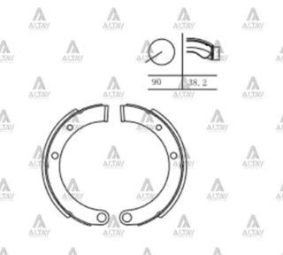 FREN BALATA EL CANTER 304  444 511711  H-350  HD-35  HD-72  HD-75 (2 TAKIM) PABUÇ resmi
