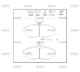 FREN BALATA JUMPER I 94-02  DUCATO 94-02  BOXER I 94-02 FİŞLİ ÖN resmi
