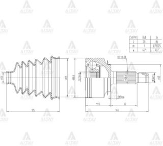 AKS KAFASI DIŞ ACCORD 03-08 2.2 DİZEL 28X34X63 resmi