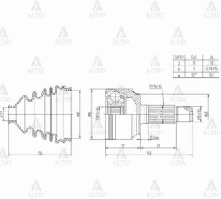 AKS KAFASI DIŞ ACCORD 08=  CRV 06=  2.0 K20 30X30X68 resmi