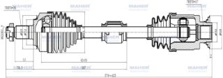 AKS KOMPLE ÖN CİTY 09-12  SAĞ BENZİNLİ A-T 1.4 570MM resmi
