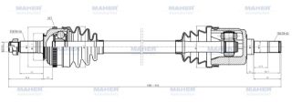 AKS KOMPLE ÖN CİVİC 92-95  SOL M-TA-T 1.5 ABSLİ 50 DİŞ 909MM resmi