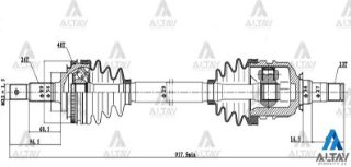 AKS KOMPLE ÖN COROLLA 88-02  AE92AE101AE111 UZUN SAĞ ABSLİ 48 DİŞ resmi