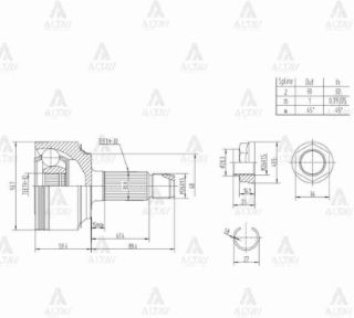 AKS KAFASI DIŞ CRV 06=  BENZİNLİ 30X32X68 resmi