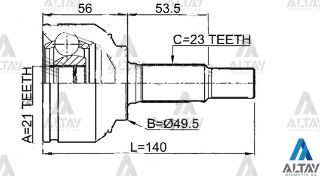AKS KAFASI DIŞ MİCRA 02-10  K12 23 49.1X21 resmi