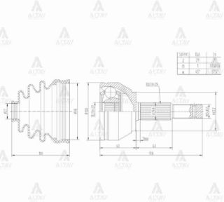 AKS KAFASI DIŞ NAVARA 05-15 D40  4X4 29X27X67 resmi
