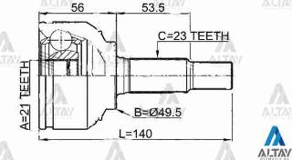 AKS KAFASI DIŞ PRIMERA 96-00  1.6 ABSLİ 27X56X22 resmi