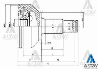 AKS KAFASI DIŞ QASHQAI  1.5 DCİ 29X56X35 resmi