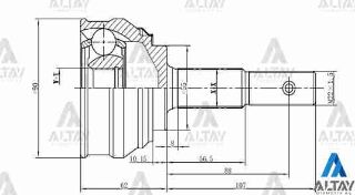 AKS KAFASI DIŞ SUNNY 90-95  25X55X23 resmi