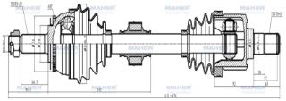 AKS KOMPLE ÖN GETZ 03-06  DİZEL SOL ABSLİ 48 DİŞ 631MM resmi