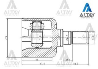 AKS KAFASI İÇ ACCENT 95-06  EXCEL 90-94  25X22X35 resmi