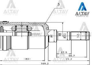 AKS KAFASI İÇ ACCENT 06-11 ERA DİZEL SOL 27X41X33 resmi