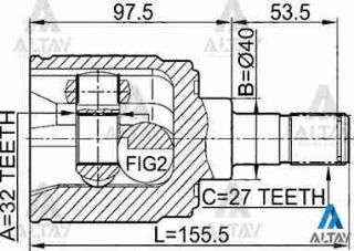 AKS KAFASI İÇ ACCORD 03-08 SOL 32X40X27 resmi