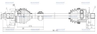 AKS KOMPLE ÖN I-10 13-18  BENZİNLİ A-T 1.0 SAĞ ABSLİ 48 DİŞ 902MM resmi