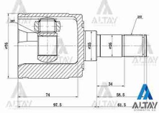 AKS KAFASI İÇ CİVİC 96-00  25X28X35 resmi