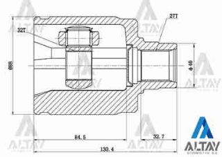 AKS KAFASI İÇ CİVİC  ACCORD 98-02  27X40X32 resmi