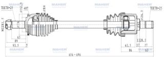 AKS KOMPLE ÖN İ20 09-14  BENZİNLİ 1.4-1.6 A-TM-T SOL ABSLİ 48 DİŞ 656MM resmi