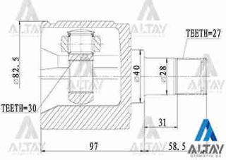 AKS KAFASI İÇ CİVİC 06= SOL  27X40X30 resmi