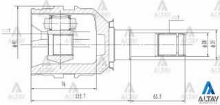 AKS KAFASI İÇ CORONA 92-95  CARINA 96-97  AVENSİS 98-00  SOL 20X23X35 resmi