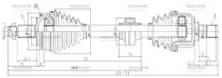 AKS KOMPLE ÖN İ30 12-16  CEED 12-15  SOL DİZEL M-T ABSLİ 46 DİŞ 678MM resmi