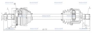 AKS KOMPLE ÖN İX-35 10-15  SPORTAGE 11-16  1.6 BENZİNLİ SOL ABSLİ 48 DİŞ 692MM resmi