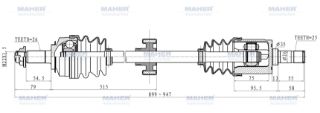 AKS KOMPLE ÖN JAZZ 02-08  SAĞ M-T 1.4 899MM resmi