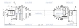 AKS KOMPLE ARKA İX-35 10-15  SPORTAGE 11-16  DİZEL SOL ABSLİ 48 DİŞ 837MM resmi