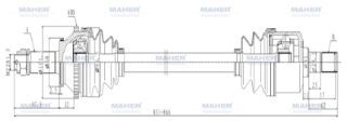 AKS KOMPLE ARKA SANTAFE 06-10 A-TM-T ABSLİ 52 DİŞ 831MM resmi