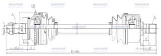 AKS KOMPLE ARKA SANTAFE 06-10 A-TM-T ABSLİ 52 DİŞ 831MM resmi