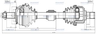 AKS KOMPLE ÖN ACCENT 11= BLUE  DİZEL SOL A-T 1.6 ABSLİ 48 DİŞ 646MM resmi