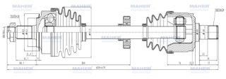 AKS KOMPLE ÖN ACCORD 03-08  2.2 DİZEL SOL M-T 620MM resmi