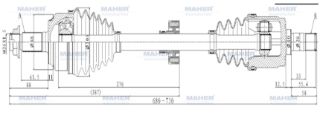 AKS KOMPLE ÖN ACCORD 08-15  SOL BENZİNLİ A-T 2.0 680MM resmi