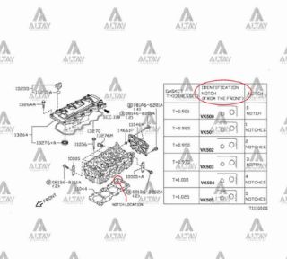 SİLİNDİR KAPAK CONTASI PİCK UP 03-12 SKYSTAR  NAVARA 06-10   YD25DDTI ÇELİK 0.90MM 0 ÇENTİK resmi