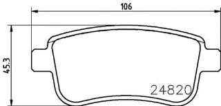 FREN BALATASI ARKA (106mm) DUSTER FLUANCE MEGANE III  08- resmi