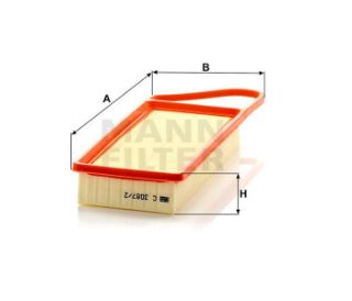 HAVA FİLTRESİ FİESTA 01- - P206 01- - P307 01- BİPPER-NEMO 08- - XSARA 03-05 - ÇANTA 1.4HDI resmi