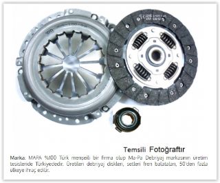 DEBRİYAJ SETİ RULMANSIZ MEGANE LOGAN CLIO II LAGUNA SANDERO R19 1.6 K7M (200X26) resmi