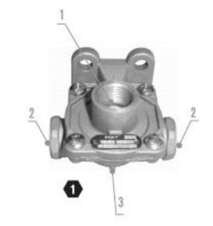 CABUK TAHLIYE VENTILI M-BENZ / MAN / IVECO / DAF / FORD / RENAULT / SCANIA / VOLVO / BPW / JOHN DEERE / KÄSSBOHRER / LEYLAND resmi