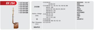 ALTERNATÖR KOMURU 12V MERCEDES 190,200 BMW CITROEN BX OPEL VOLVO PEUGEOT resmi