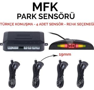 PARK SENSÖRÜ  BE 750 19MM EKRANLI TURKCE KONUSAN SIYAH resmi