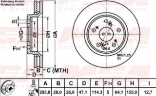 FREN DISKI ON HAVALI-(293-5)-(HONDA: CRV 07>11 / CRV 1.6 I-DTEC 12>) resmi