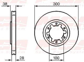 FREN DISKI ON HAVALI (300-6)-(NISSAN: D22 SKYSTAR 98>05 "4WD"/PATHFINDER 98>04 "4WD" ) resmi