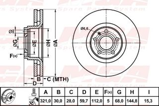 ON FREN DISKI-321×30 5×112 (AUDI A6 05-11) resmi