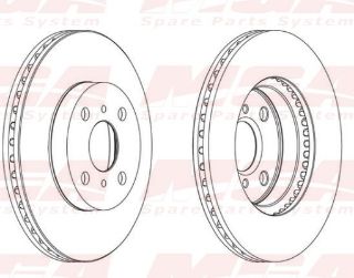 FREN DISK ON HAVA KANALLI 255-4 ( TOYOTA: YARIS 06 - 13 ) resmi