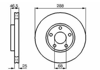 ON FREN DISKI-288×25 5×112 (VW PASSAT 97-05  AUDI A4 95-08  SKODA SUPERB 02-08 ) resmi
