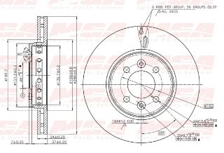 FREN DISK ON HAVA KANALLI 280-4 ( RENAULT:  CAPTUR / DACIA: DOKKER LODGY ) resmi