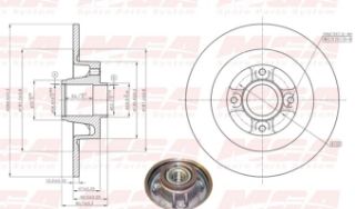 FREN DISK ARKA RULMANLI 270-4 ( RENAULT: MEGANE II SCENIC II  03 -  ) resmi