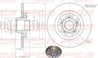 FREN DISK ARKA RULMANLI 274-5 KANGOO III resmi